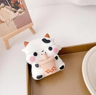 Akcesoria do słuchawek - Etui Na Słuchawki AIRPODS 1/2 - Krowa z Shakiem - miniaturka - grafika 1