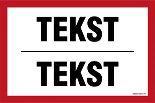 ZNAK NA ZAMÓWIENIE WZÓR B-014, PN - PŁYTA PCV 1MM; (750X500MM) - Systemy ekspozycyjne i znaki informacyjne - miniaturka - grafika 1