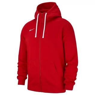 Bluzy sportowe męskie - Nike, Bluza męska, Hoodie FZ FLC TM Club 19, czerwony, rozmiar S - grafika 1