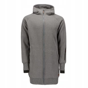 Bluza długa męska bawełniana szara gruba kieszenie na zamek CUNA L - Bluzy męskie - miniaturka - grafika 1