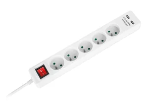 Przedłużacz Elektryczny 5 Gniazd +2xUSB 5,0m 4046 - Listwy zasilające - miniaturka - grafika 3