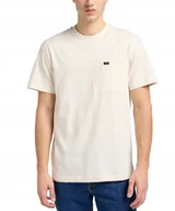 Koszulki męskie - T-shirt Lee RELAXED POCKET TEE 112342986 Ecru S - miniaturka - grafika 1