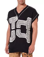 Swetry męskie - Just Cavalli Sweter męski, 900 czarny, XL - miniaturka - grafika 1