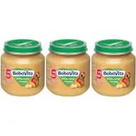 Desery dla dzieci - BoboVita Jabłka mango i banany po 5 miesiącu Zestaw 3 x 125 g - miniaturka - grafika 1