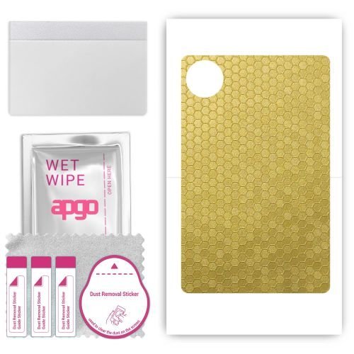 folia naklejka skórka strukturalna na TYŁ do Doogee T30 Max - Plaster Miodu Złoty - apgo SKINS