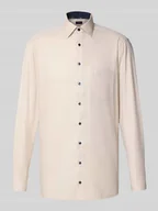 Koszule męskie - Koszula biznesowa o kroju modern fit z listwą guzikową - miniaturka - grafika 1