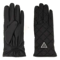 Rękawiczki - Damskie Rękawice GUESS GLOVES AW5187NYL02-BLA – Czarny - miniaturka - grafika 1