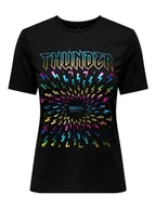 Koszulki i topy damskie - ONLY Onlkandy Life Reg S/S Lightning Box JRS koszulka damska, czarny/nadruk: thunder, L - miniaturka - grafika 1
