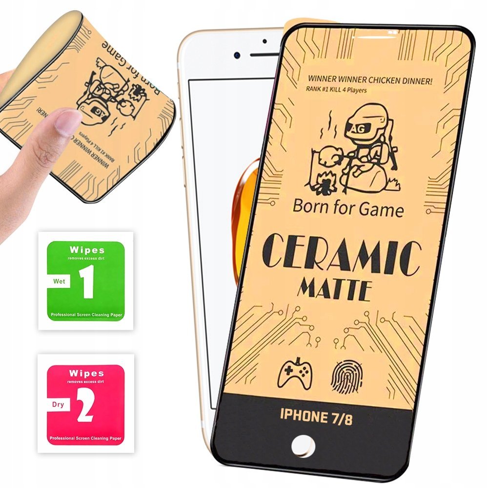 SZKŁO 5D HYBRYDOWE ELASTYCZNE MATOWE OCHRONNE do IPHONE 7 8 SE 2020 2022