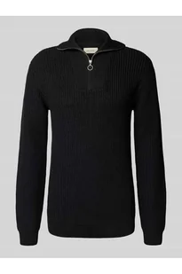 Bluza z kołnierzem i detalem z logo model DENO - Blend - Bluzy męskie - miniaturka - grafika 1