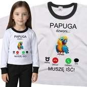 Piżamy dla dziewczynek - Piżama dziecięca Muszę Iść Papuga Dzwoni Ara Papużka 98/104 - VoloDonum - miniaturka - grafika 1