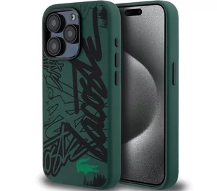 Lacoste LCHCP15XGRAK Hardcase Silicone Graffiti do iPhone 15 Pro Max Czarny - Etui i futerały do telefonów - miniaturka - grafika 1