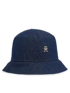 Tommy Hilfiger Kapelusz Elevated Chic Denim Bucket Hat AW0AW17133 Granatowy - Czapki damskie - miniaturka - grafika 1