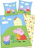 Pościel dla dzieci - POŚCIEL FLANELOWA ŚWINKA PEPPA DLA DZIECKA 140X200 PEPA PIG CIEPŁA MIĘKKA - miniaturka - grafika 1