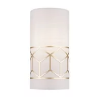 Lampy ścienne - Maytoni Kinkiet LAMPA ścienna MESSINA H223-WL-01-G  półokrągła OPRAWA abażurowa złota beżowa Maytoni - miniaturka - grafika 1