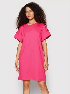 Sukienki - Benetton United Colors Of Sukienka codzienna 3BL0DV003 Różowy Relaxed Fit - grafika 1