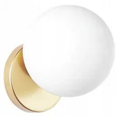 Lampy ścienne - Ścienna lampa modernistyczna TLIGHT950-1W szklana kula do sypialni kinkiet złoty - miniaturka - grafika 1