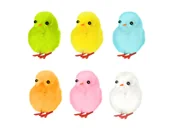 Wielkanoc - Kurczaki wielkanocne kolorowe - 3,5 cm - 6 szt. - miniaturka - grafika 1