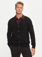 Swetry męskie - Boss Kardigan Avac 50523574 Czarny Regular Fit - miniaturka - grafika 1
