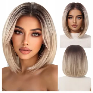 Peruka do ramion lace front blond prosta - Ozdoby do włosów - miniaturka - grafika 1