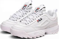 Buty dla dziewczynek - BUTY DZIECIĘCE FILA DISRUPTOR LOW BIAŁE KIDS R.28 - miniaturka - grafika 1