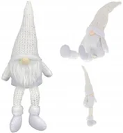 Ozdoby bożonarodzeniowe - Skrzat Krasnal Z Brodą 45 Cm Świąteczny Biały - miniaturka - grafika 1