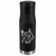 Kubki termiczne - Kubek Termiczny Prezent Imieniny Urodziny Srebrny BULDOG FRANCUSKI 062 - miniaturka - grafika 1