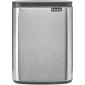 Kosze na śmieci - Kosz na śmieci łazienkowy BRABANTIA Bo 222962 łatwe otwieranie, delikatny domyk, stal szlachetna 7L Stalowy - miniaturka - grafika 1