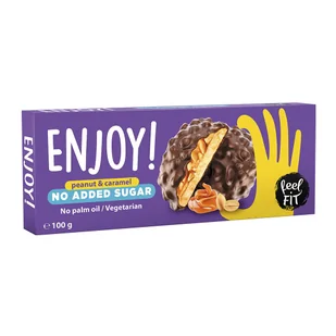 Feel Fit Ciastka z karmelem i orzeszkami bez cukru 100 g - Ciastka - miniaturka - grafika 1