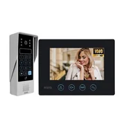 Wideodomofony - Wideodomofon EURA VDP-90A3 DELTA+ czarny 7'', full hd, WiFi ,2 wejścia, szyfrator, czytnik zbliżeniowy, ahd, tuya - miniaturka - grafika 1