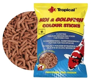 TROPICAL Koi Goldfish Colour Sticks - pokarm wybarwiający dla koi i złotych rybek - Pokarm dla ryb - miniaturka - grafika 1