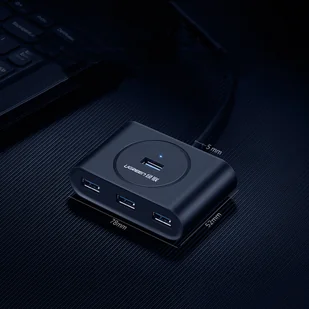 Ugreen wielofunkcyjny HUB USB - 4 x USB 3.0 0,25m czarny (CR113) - Huby USB - miniaturka - grafika 23