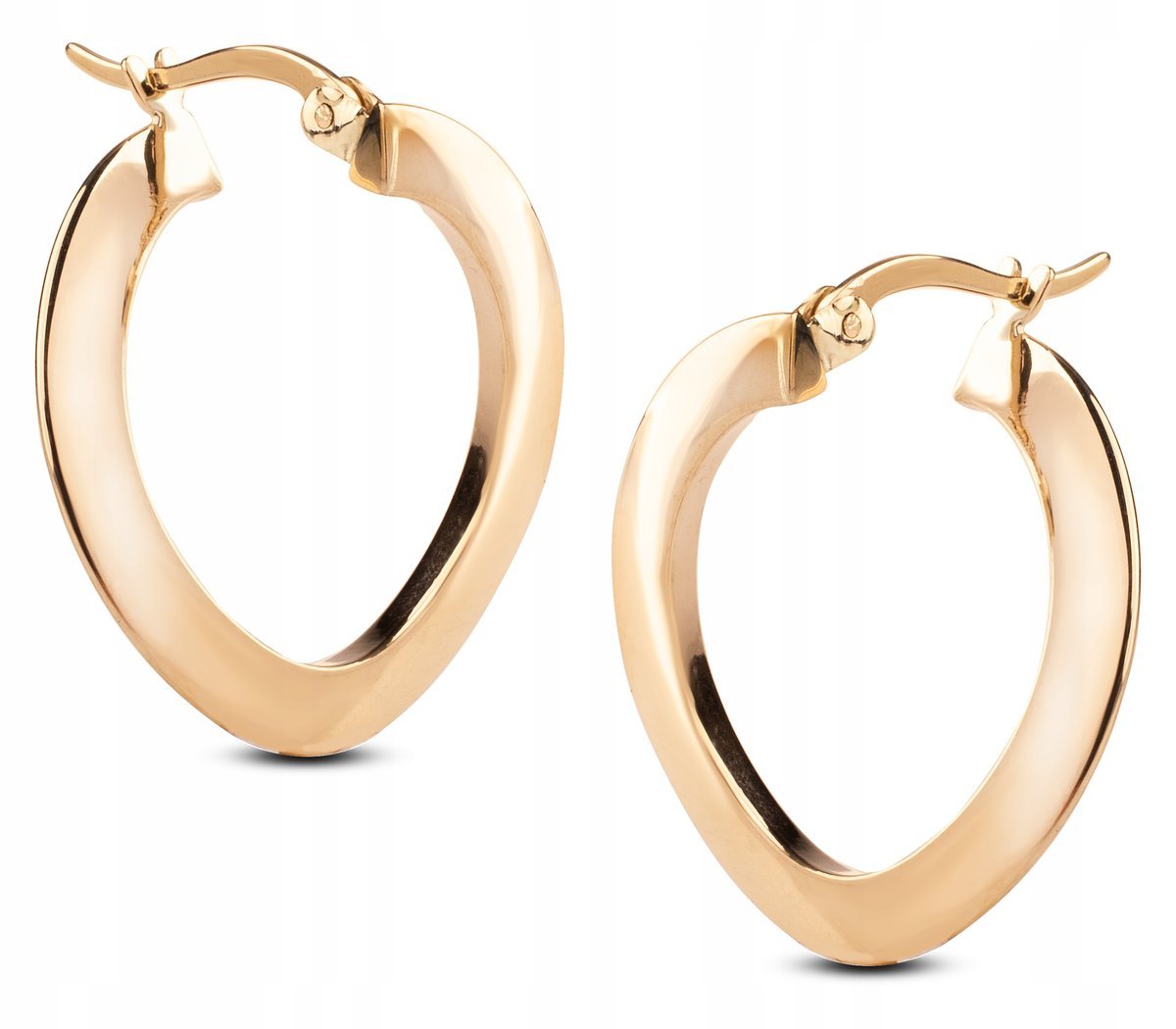 WISZĄCE ZŁOTE KOLCZYKI KÓŁKA KOŁA OKRĄGŁE OD FRONTU 14KT 585