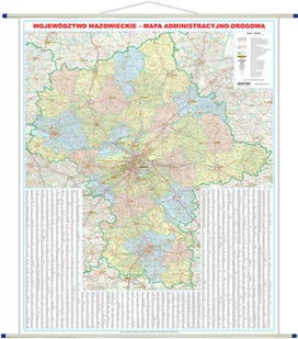 EkoGraf Województwo mazowieckie mapa ścienna administracyjno-drogowa 1:200 000 - Atlasy i mapy - miniaturka - grafika 1
