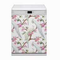 Dekoracje domu - Bluedecor Magnes na zmywarkę HIT Białe pawie 60x80 - miniaturka - grafika 1