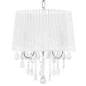 Lampy sufitowe - Beliani Lampa wisząca biała EVANS - miniaturka - grafika 1