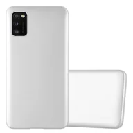 Etui i futerały do telefonów - Pokrowiec Do Samsung Galaxy A41 w METALLIC SREBRNY Etui TPU Silikon Obudowa Ochronny Case Cover Cadorabo - miniaturka - grafika 1