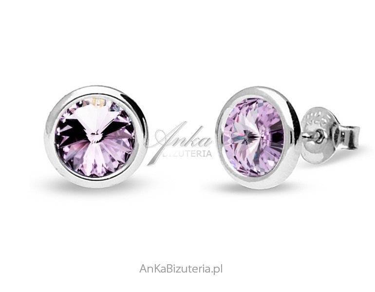 ankabizuteria.pl Kolczyki srebrne Swarovski Tiny Bonbon Studs w kolor