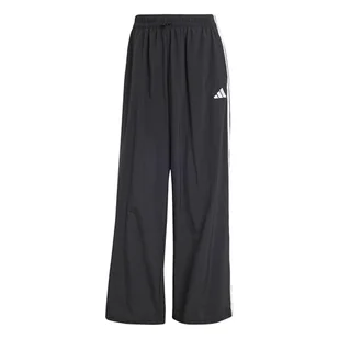 adidas Kobiety ESSENTIALS 3-STRIPES LIFESTYLE WOVEN PARACHUTE PANTS, Black/White, XL - Spodnie rowerowe - miniaturka - grafika 1