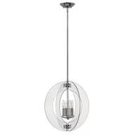 Lampy sufitowe - Elstead Lighting LAMPA wisząca HK/SOLSTICE/P HINKLEY metalowa OPRAWA szklany ZWIS chrom - miniaturka - grafika 1