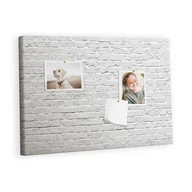 Tablice i flipcharty - Kolorowy Organizer - Tablica Korkowa z Pinezkami - Ściana z cegieł 60x40 cm - miniaturka - grafika 1