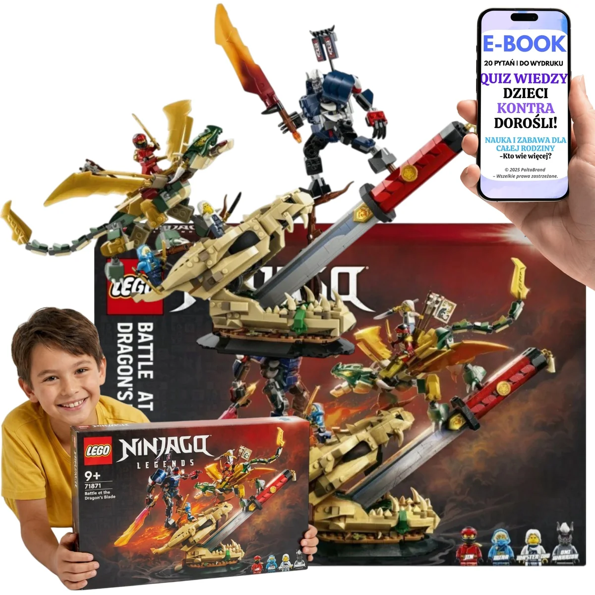 LEGO Ninjago Legends Zmierzch 71871 Bitwa o Smocze Ostrze Zestaw Kolekcjonerski dla Fana Serialu