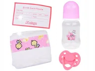 Akcesoria dla lalek - Urocza miękka Lalka bobas 50 cm jak żywa + pampers butelka ZA5359 - miniaturka - grafika 1