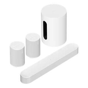 SONOS BEAM (Gen2) + 2x ERA 100 + Sub MINI (komplet/biały) - Soundbary - miniaturka - grafika 1