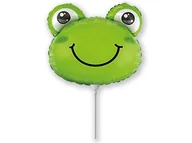 Balony i akcesoria - BALON ŻABKA ZIELONY 14'' 36cm - miniaturka - grafika 1