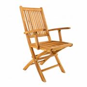 Fotele i krzesła ogrodowe - TAMAN LEVERTON FSC® - rozkładany fotel ogrodowy z drewna tekowego - miniaturka - grafika 1