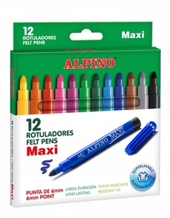 Alpino Flamastry Maxi 12 kolorów - Przybory szkolne - miniaturka - grafika 2