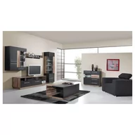 Inne meble do salonu - Meblościanka D Monsun Meblar Czarny / Orzech Baltimore - miniaturka - grafika 1