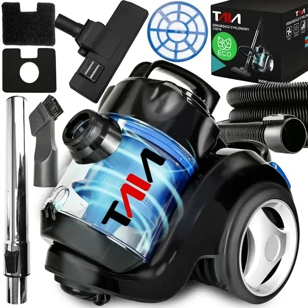 Potężny Odkurzacz Cyklonowy Taia Moc Turbo Bezworkowy Filtr 3l Nadmuch 9w1