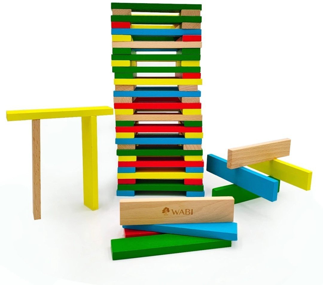 Klocki drewniane WABI Planks 12 cm - 200 szt. EDUKAMP